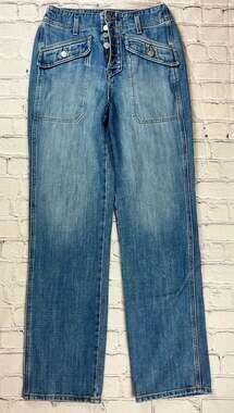 Veronica Beard Jeans Rinley Cropped Straight Leg High Rise Jeans Durango Size 26